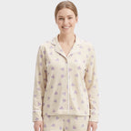 Pijama en piel de durazno - Corazones Lavanda