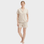 Pijama en piel de durazno - Corazones Lavanda