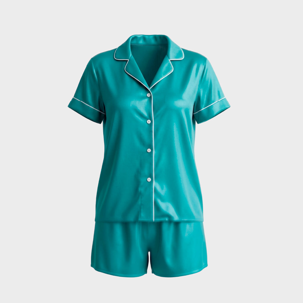 Pijama en Satín de botones